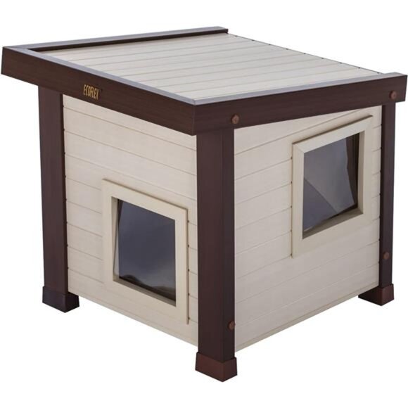 New Age Pet® ECOFLEX® Albany Outdoor Feral Cat House for Multiple Cats with
